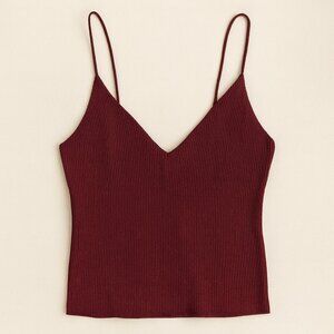 La Hearts Burgundy Knit Camisole